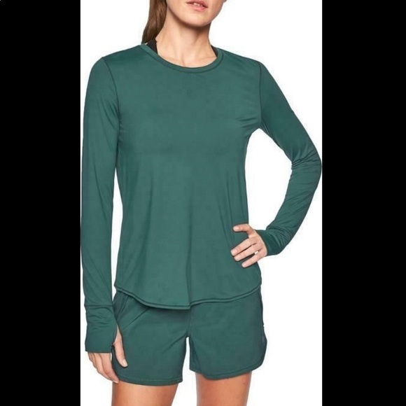 Athleta Sunlover UPF Tulip Back Top in Dark Jade - Picture 2 of 5